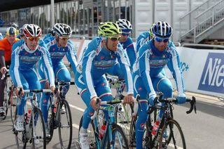 Vincenzo Nibali leads the Italian training ride