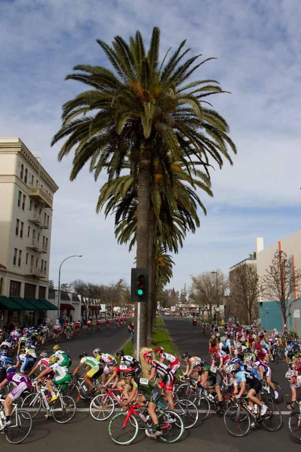 The 180-degree final turn brought riders to a near stop before the long straight to start/finish.