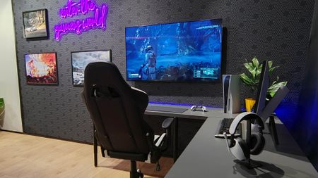 Sony TV with PS5 console setup