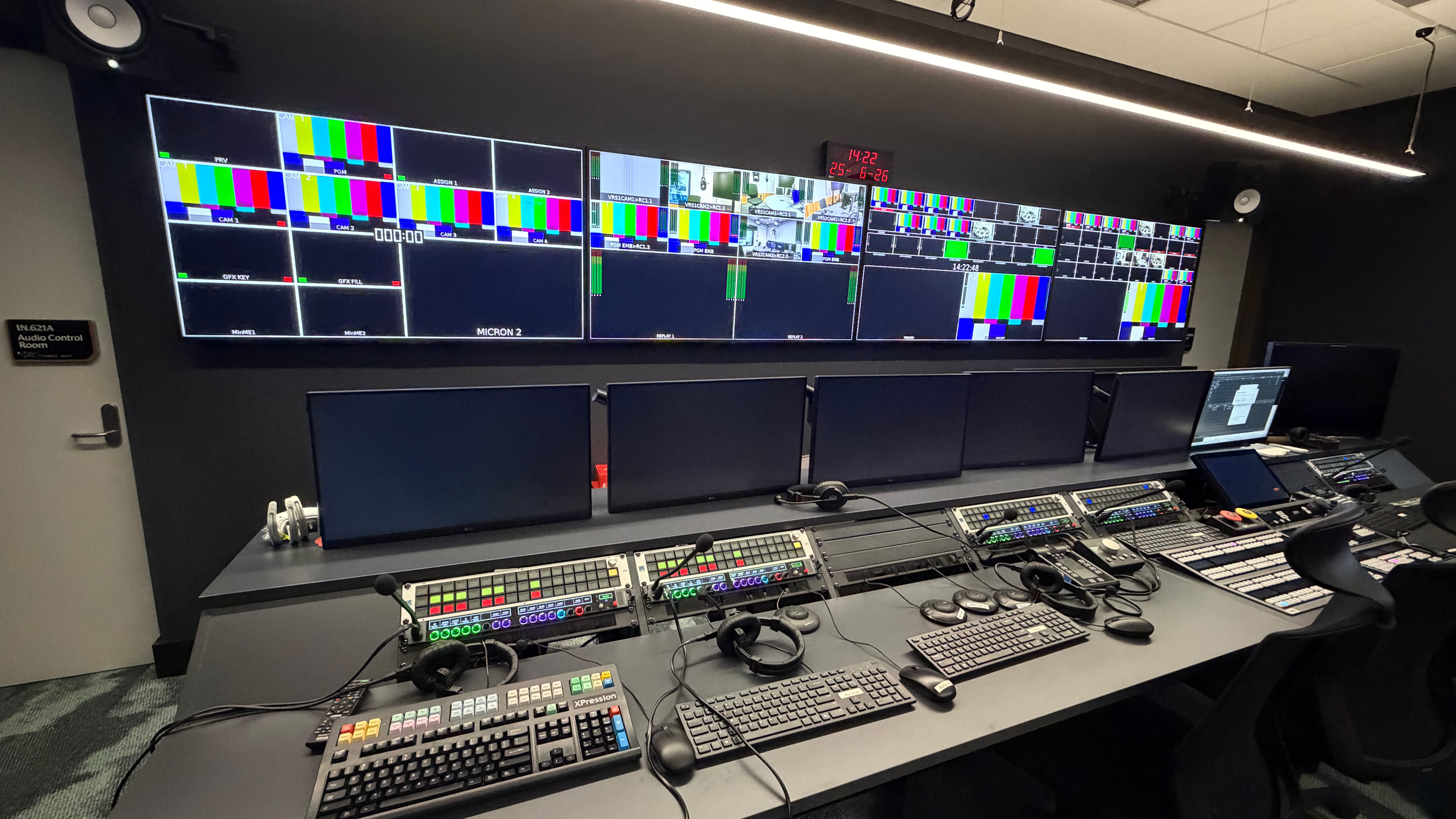 The Riedel Bolero systems in use in a control room. 