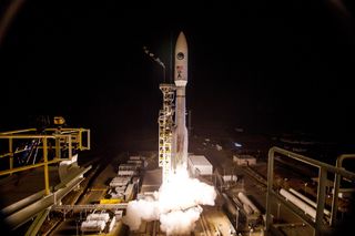The National Reconnaissance Office's NROL-42 spy satellite lifts off atop a United Launch Alliance Atlas V rocket early on Sept. 24, 2017.