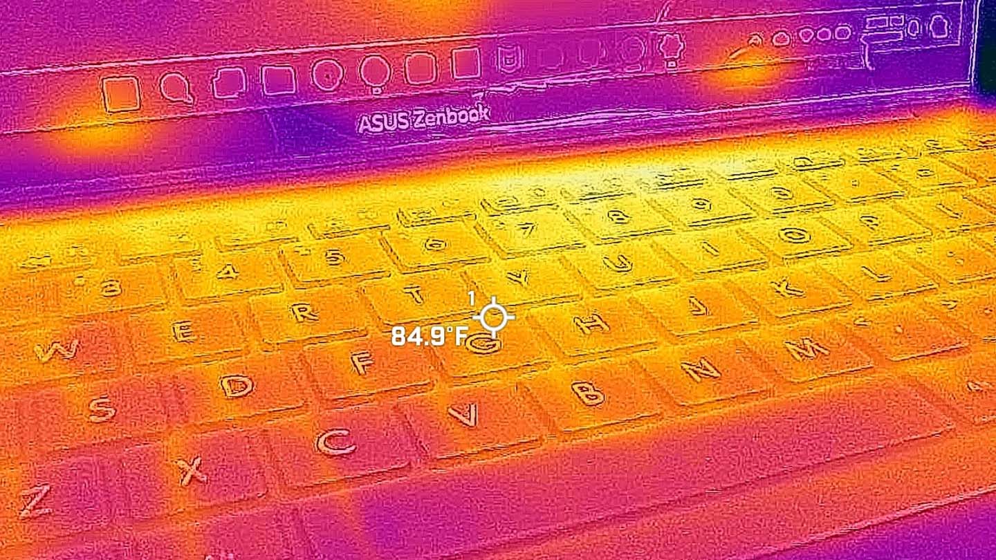 ASUS Zenbook 14 (UM3406HA) thermals keyboard.