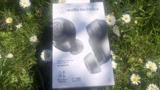 the packaging for the ath-cks50tws true wireless earbuds