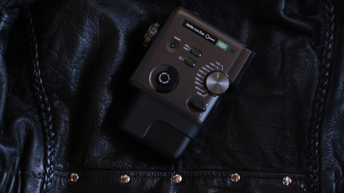 The Fujifilm Instax Mini Evo Cinema decades camera