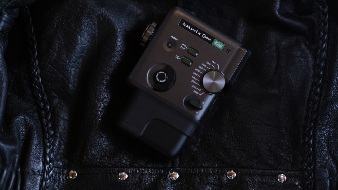 The Fujifilm Instax Mini Evo Cinema decades camera