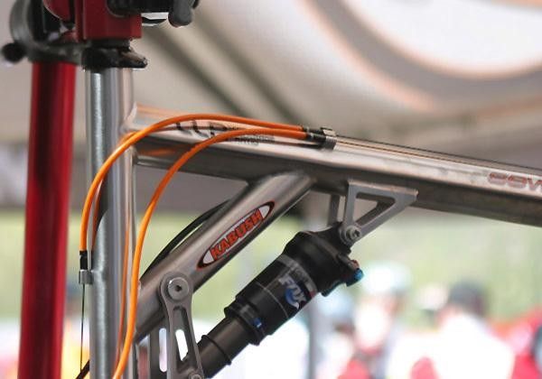 New diamond-shaped top tube on the Litespeed Sewanee.
