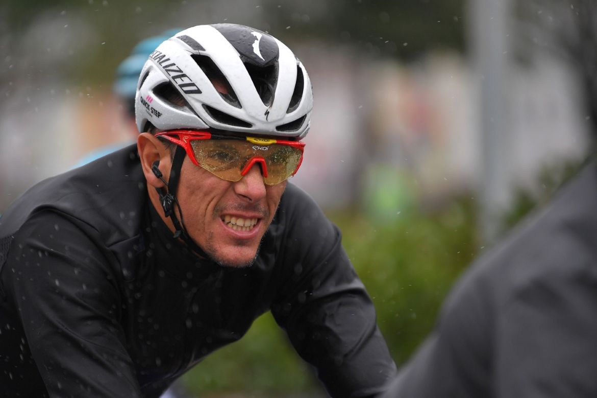 A wet Philippe Gilbert