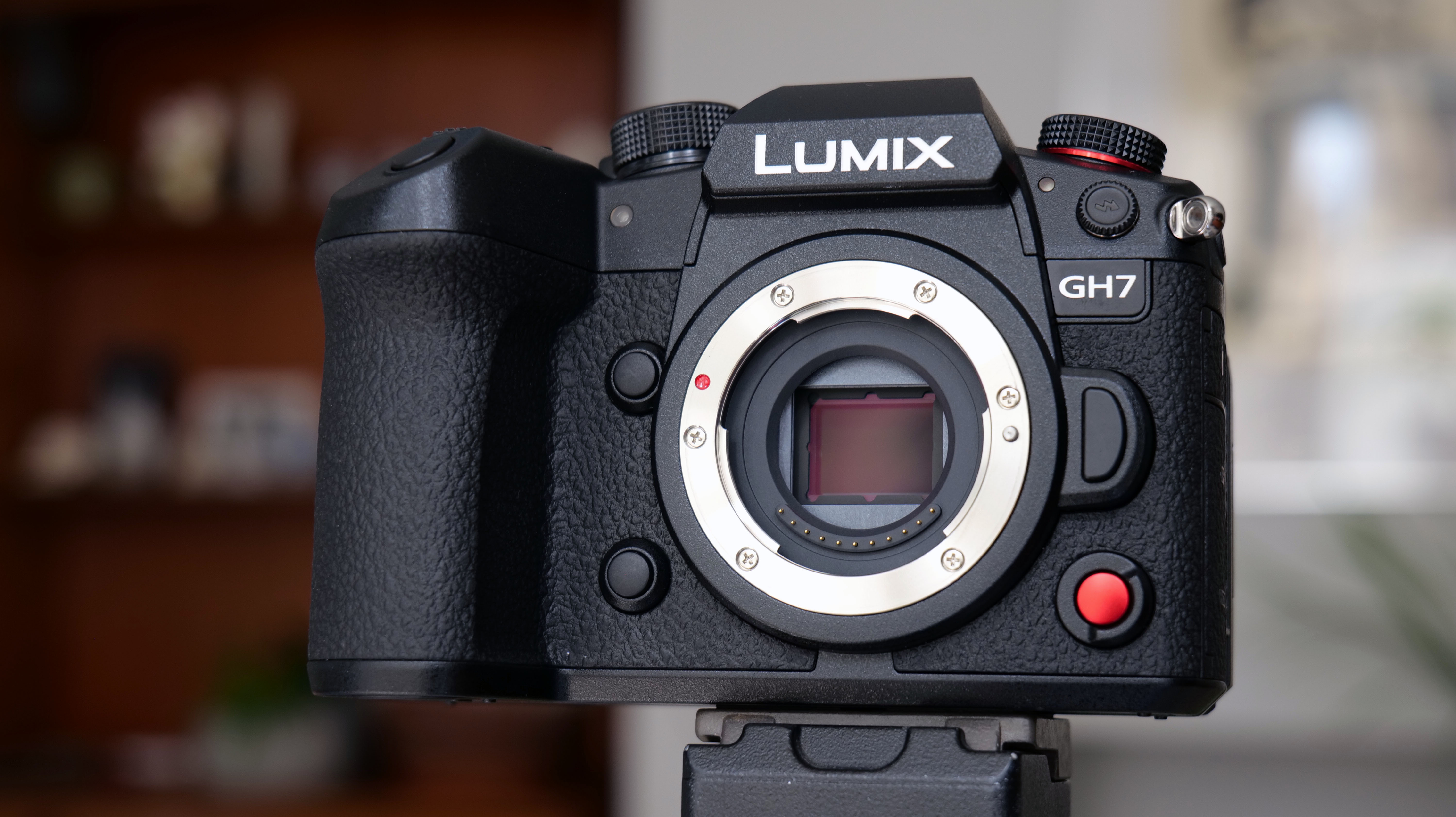 Panasonic Lumix GH7 camera's front with no lens attached