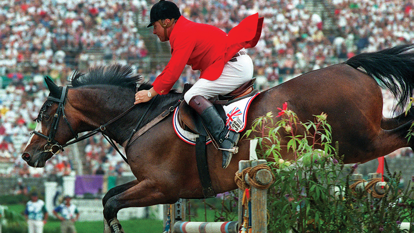 Geoff Billington (GBR), riding It's Otto, during Round A of the individual showjumping event at the Georgia International Horse Park today (Sunday). Photo By Rebecca Naden/PA