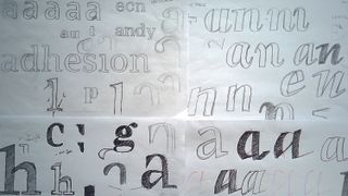 The calligraphic construction that formed the basis of the serif and sans serif versions