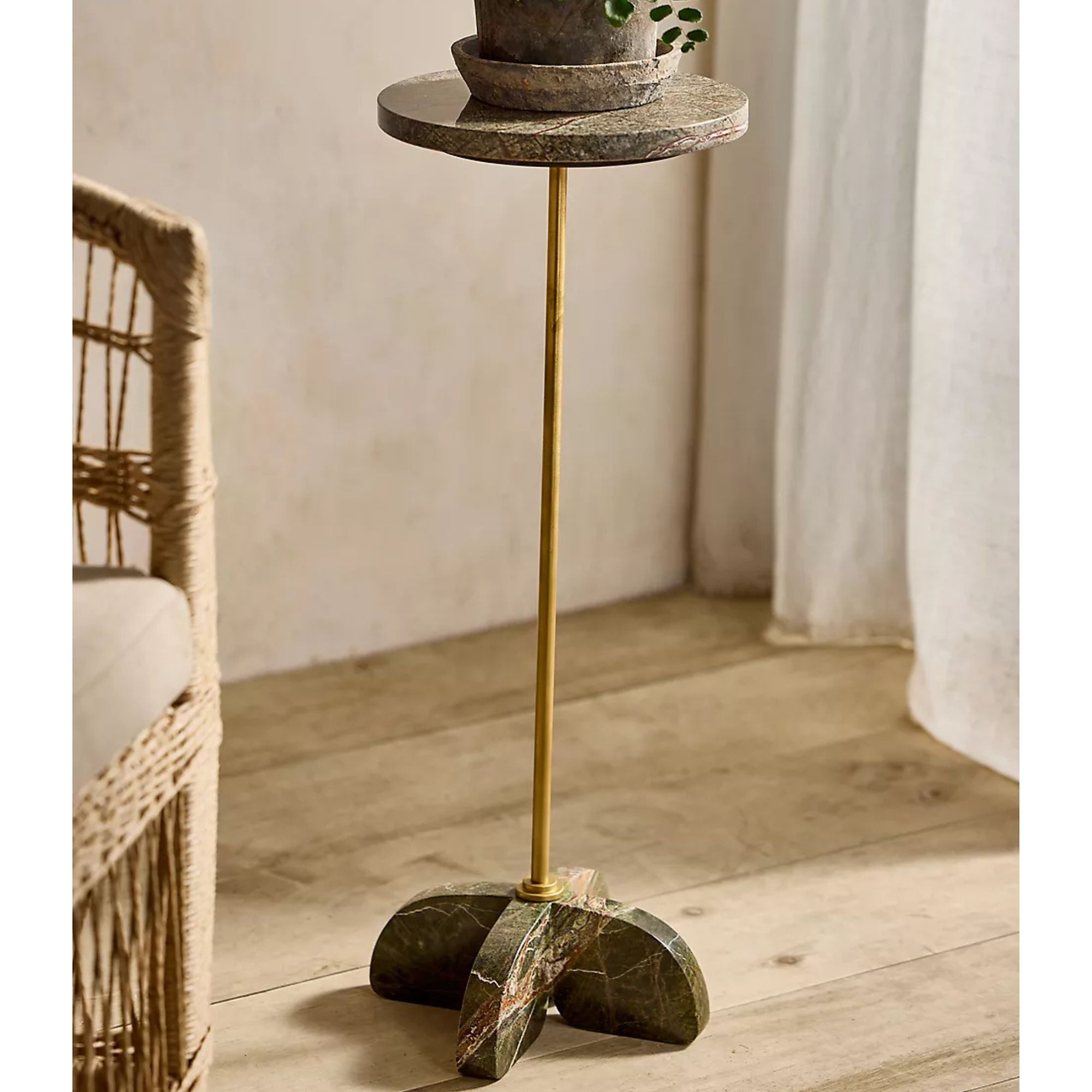 Terrain Gray Marble Side Table