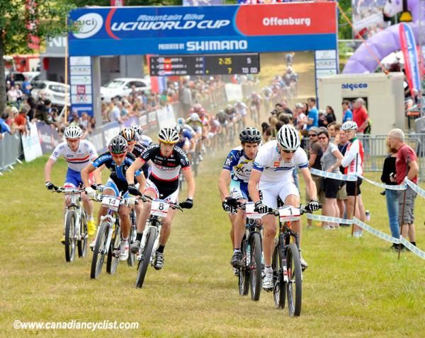 Alexander Gehbauer (Austrian National Team) at the front at the end of the start loop