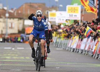 Maximilian Schachmann (Quick-Step Floors) in the breakaway before winning stage 6 of the Volta a Catalunya.