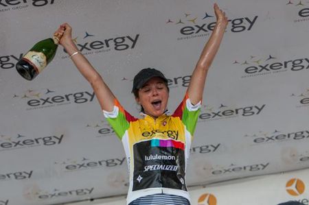 Evelyn Stevens (Specialized-lululemon) takes home the overall win of the 2012 Exergy Women's Tour.