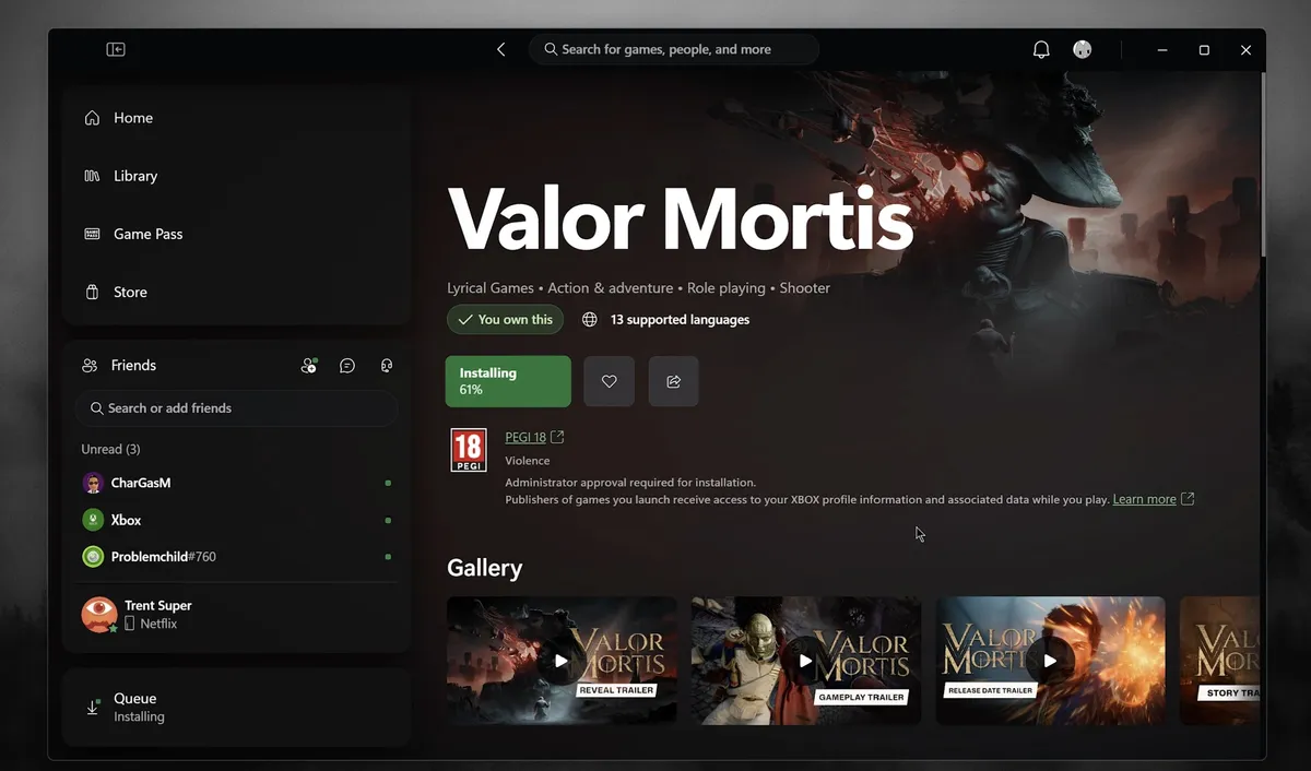 Обновленная библиотека игр и карточка продукта в клиенте Xbox для Windows