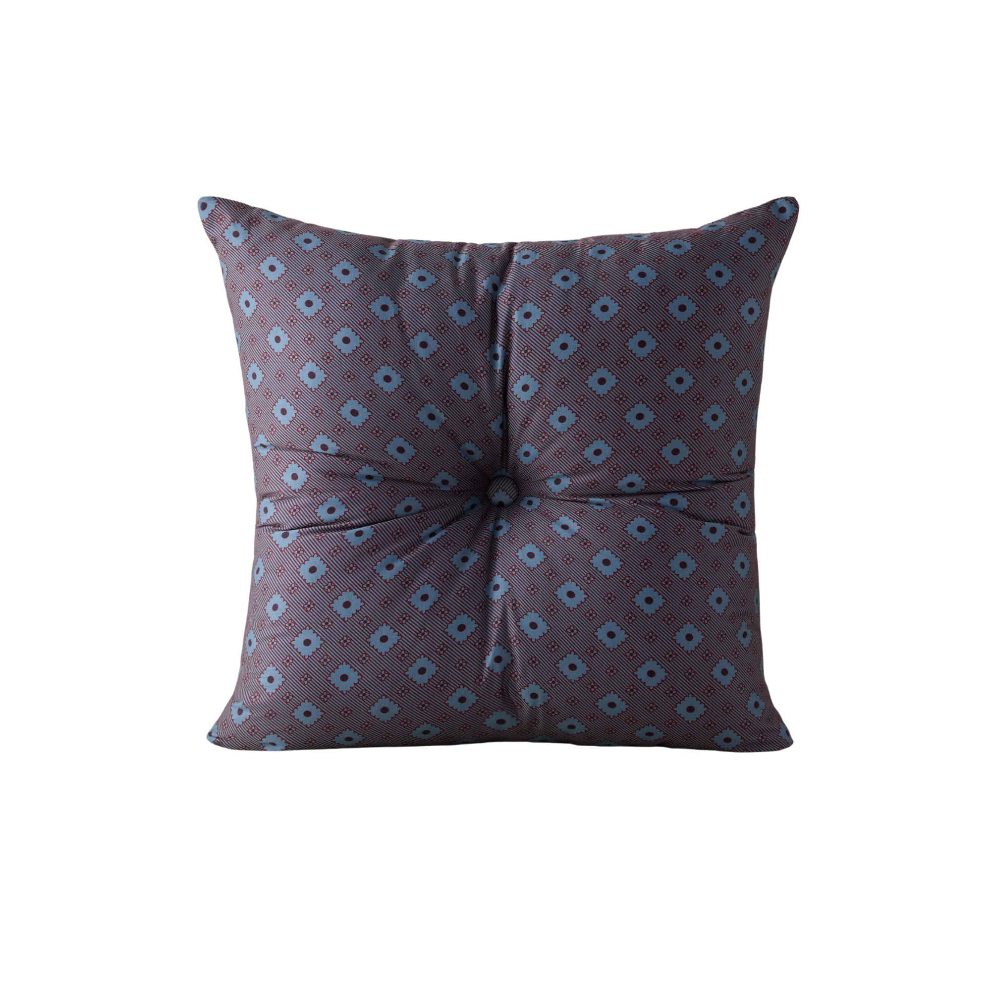 a blue and purple pillow