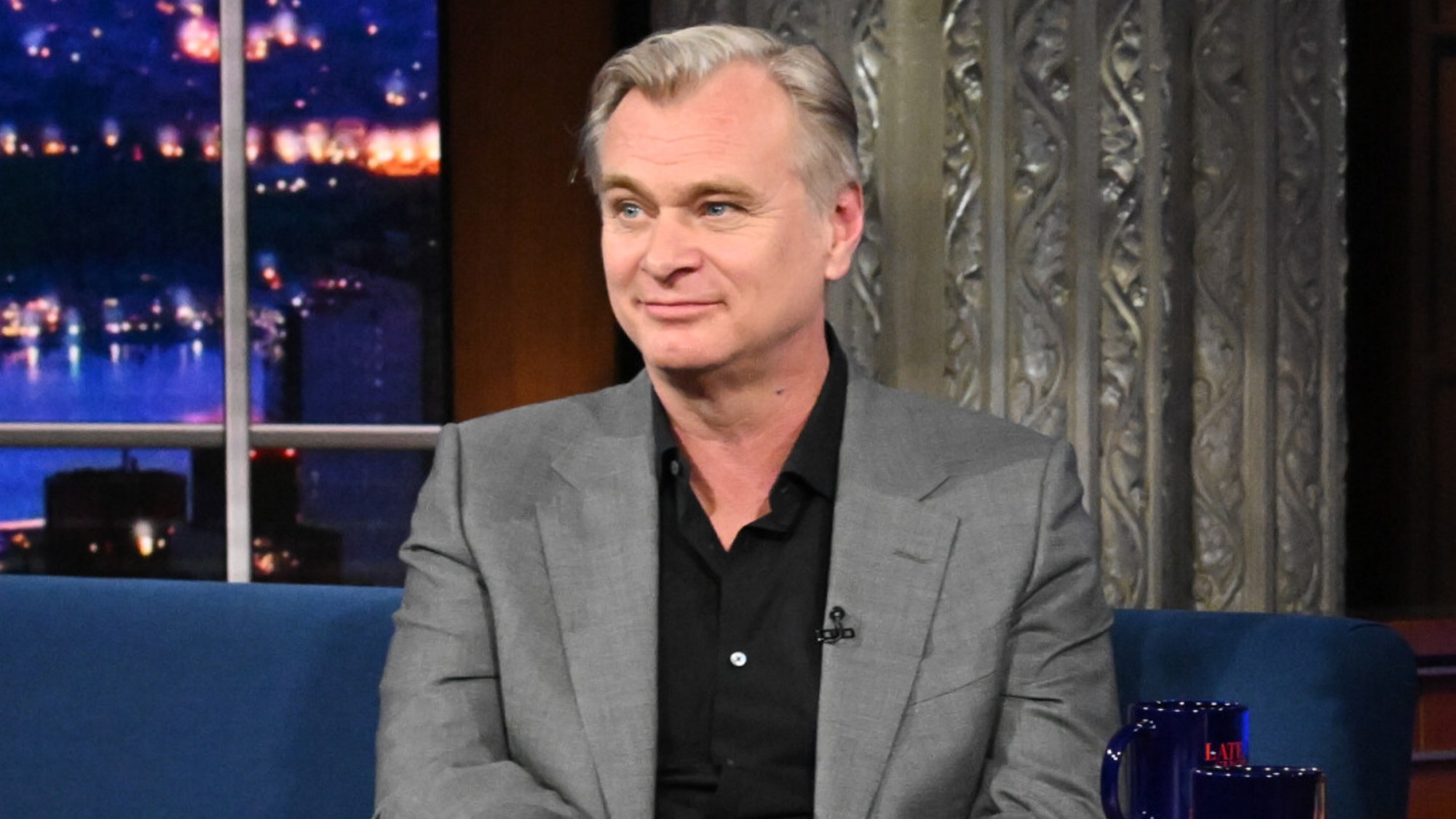 Christopher Nolan on The Late Show with Stephen Colbert. 
