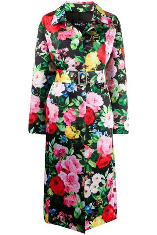 Floral Print Trench