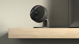 Logitech Circle View camera on a wooden ledge