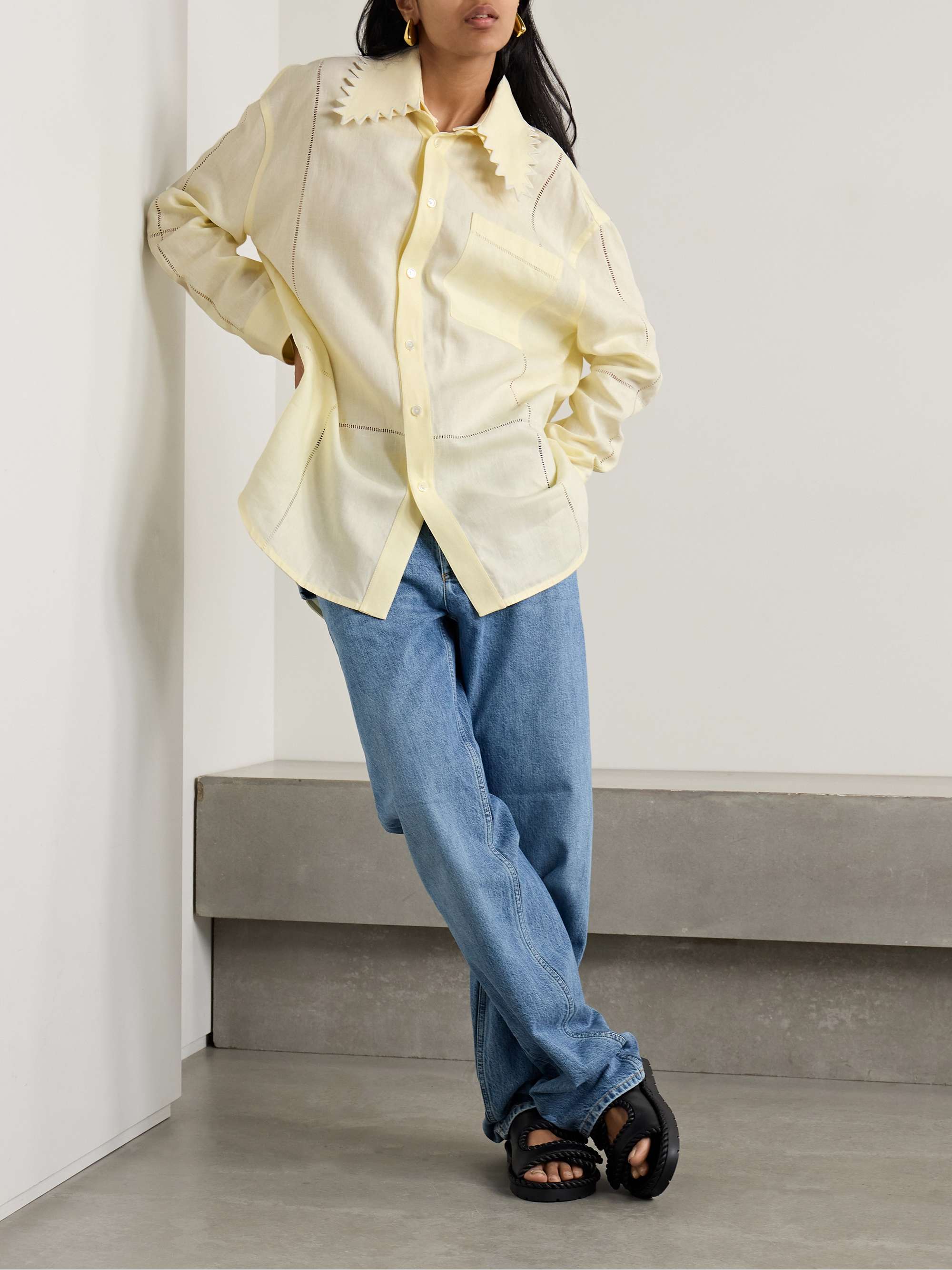 Embroidered Linen Shirt