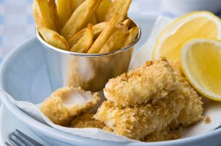 Oven baked fish and chips