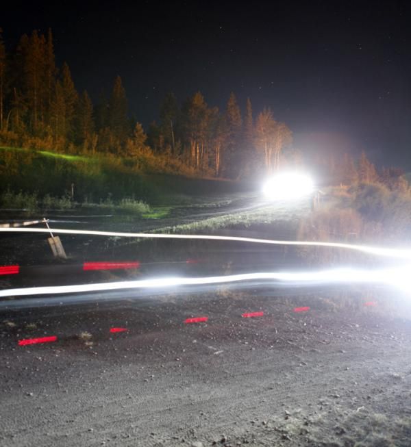 Midnight action on the course.