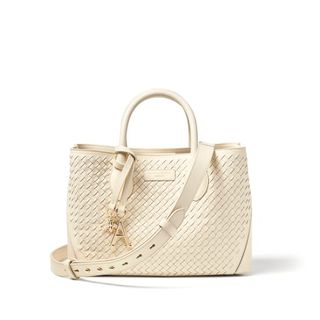 Midi London Woven Leather Tote Bag