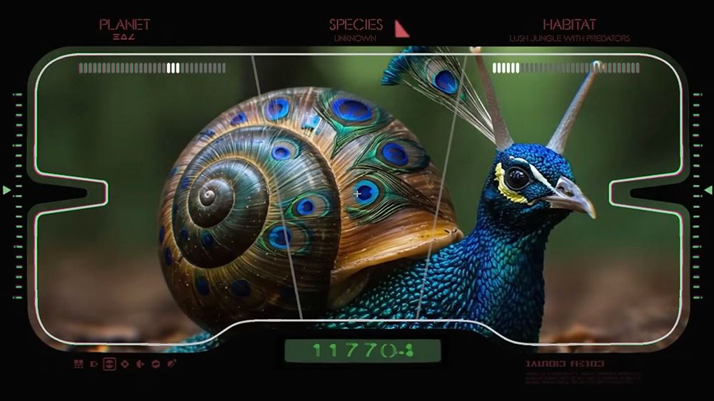 A still showing an animal from AI-generated video Star Wars Field Report