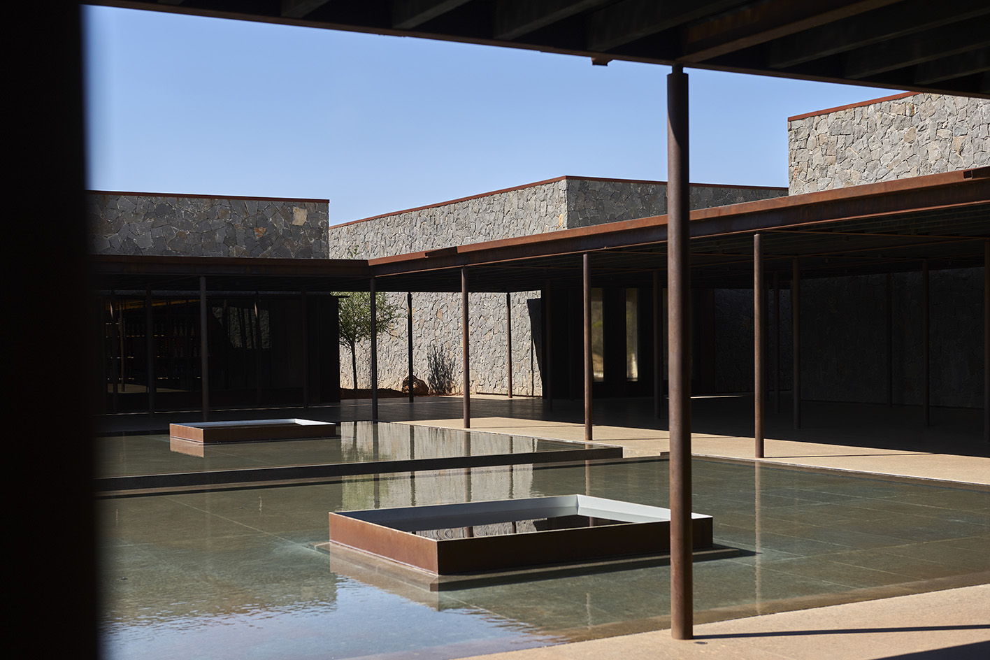 views of the earthy colours and textures in mexican style at La Hacienda by Clase Azul