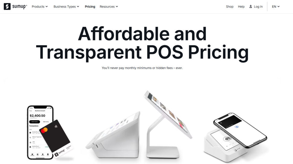 SumUp website screenshot (May 2025)