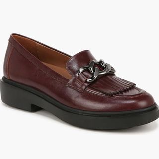 burgundy loafers