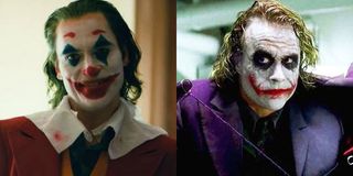 Heather Ledger and Joaquin Phoenix's Jokers.