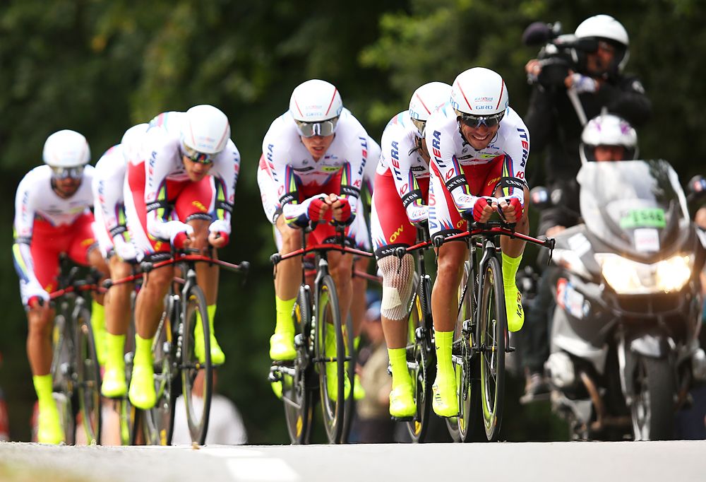 Katusha gave up nearly two minutes in the TTT