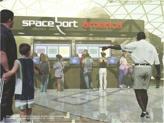 New Mexico’s Spaceport America is to include a visitor experience, as shown in this conceptual image.