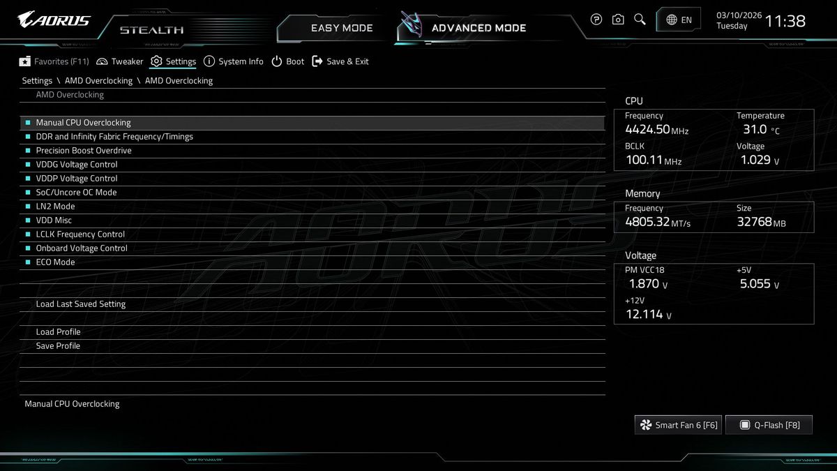 Gigabyte X870 Aorus Stealth - BIOS