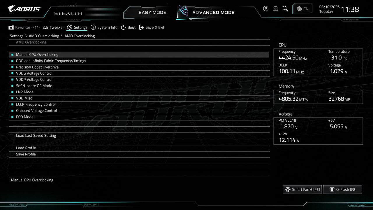 Gigabyte X870 Aorus Stealth - BIOS