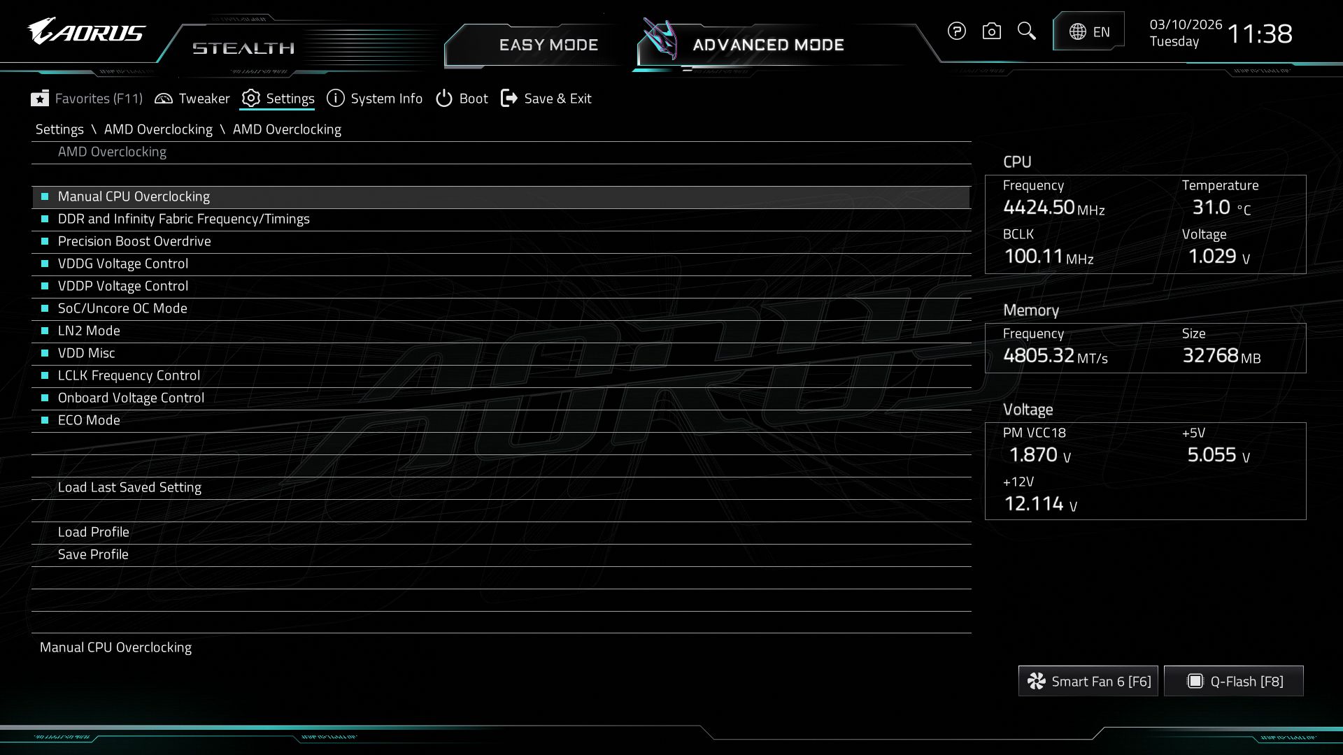 Gigabyte X870 Aorus Stealth - BIOS