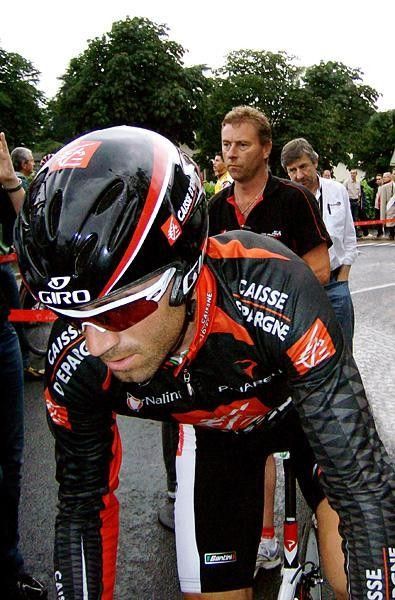 Valverde gets rolling and is heading to the start ramp.