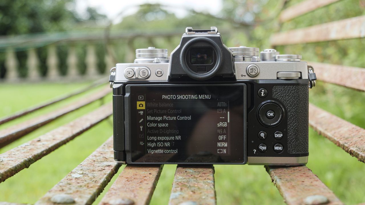 The rear screen of the Nikon Z fc