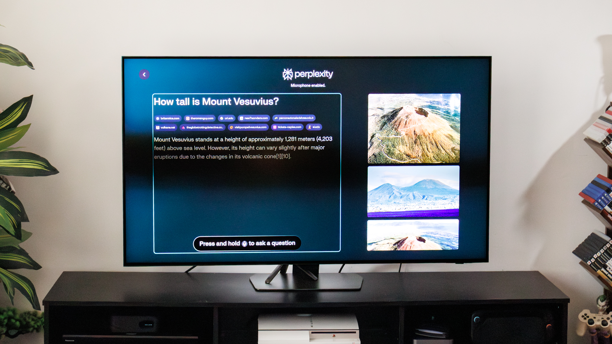 Perplexity app on Samsung TV
