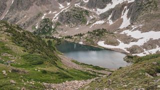 An alpine lake in the Eagles nest wilderness in Vail Colorado