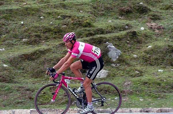 Erik Zabel (T-Mobile) rides one of his last races for the T-Mobile squad