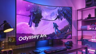 Samsung Odyssey Ark desk