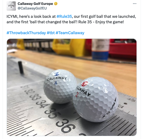 Callaway Rule 35 golf ball