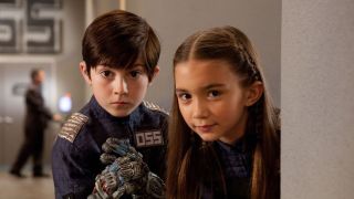 Rowan Blanchard and Mason Cook in Spy Kids: All the Time in the World