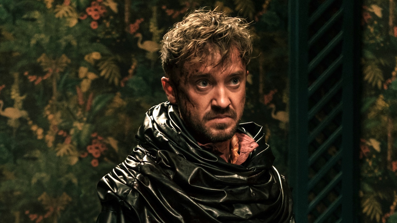 Tom Felton frowning in They Will Kill You