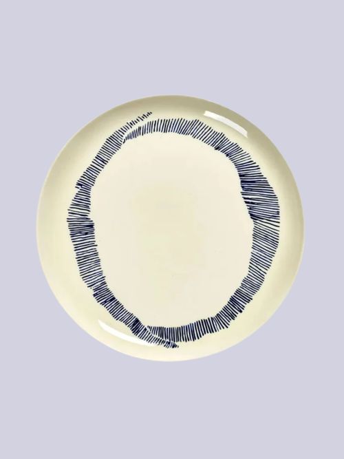Ottolenghi Feast Swirl Plate White and Blue Large Set of 2
