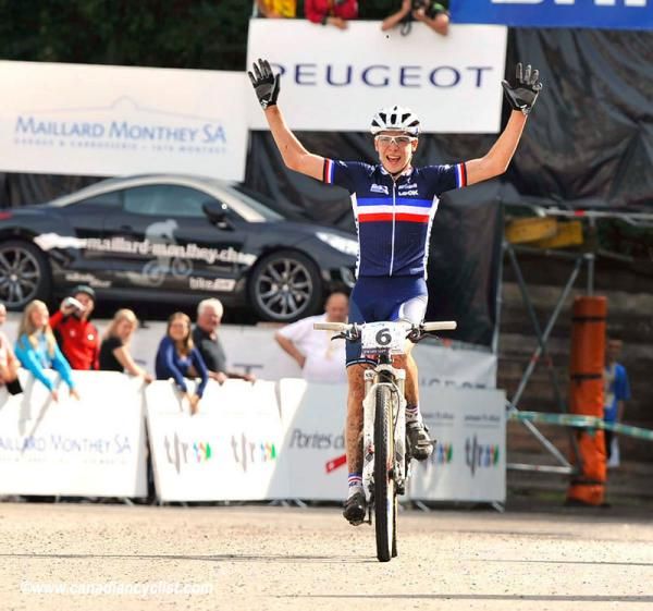 Victor Koretzky (France) wins the junior men's cross country world championship.
