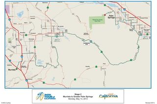 2013 Amgen Tour of California Stage 2 Map