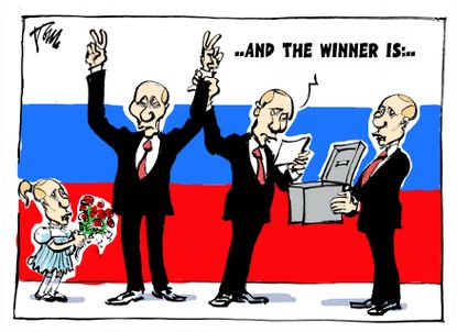 Political cartoon World Putin election Russia